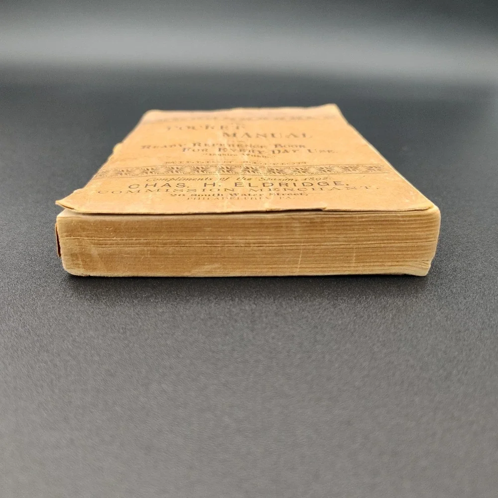 1890's Pocket Manual Ready Reference Book Rare VTG PAPERBACK SEE‎ BB33.1GU3303